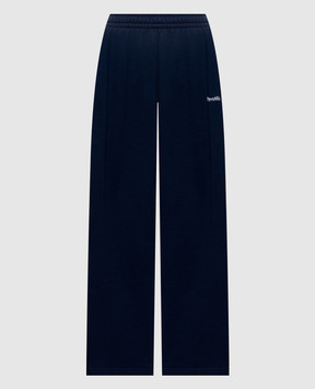 Sporty & Rich Blue sweatpants with logo embroidery PA08884300BL106w