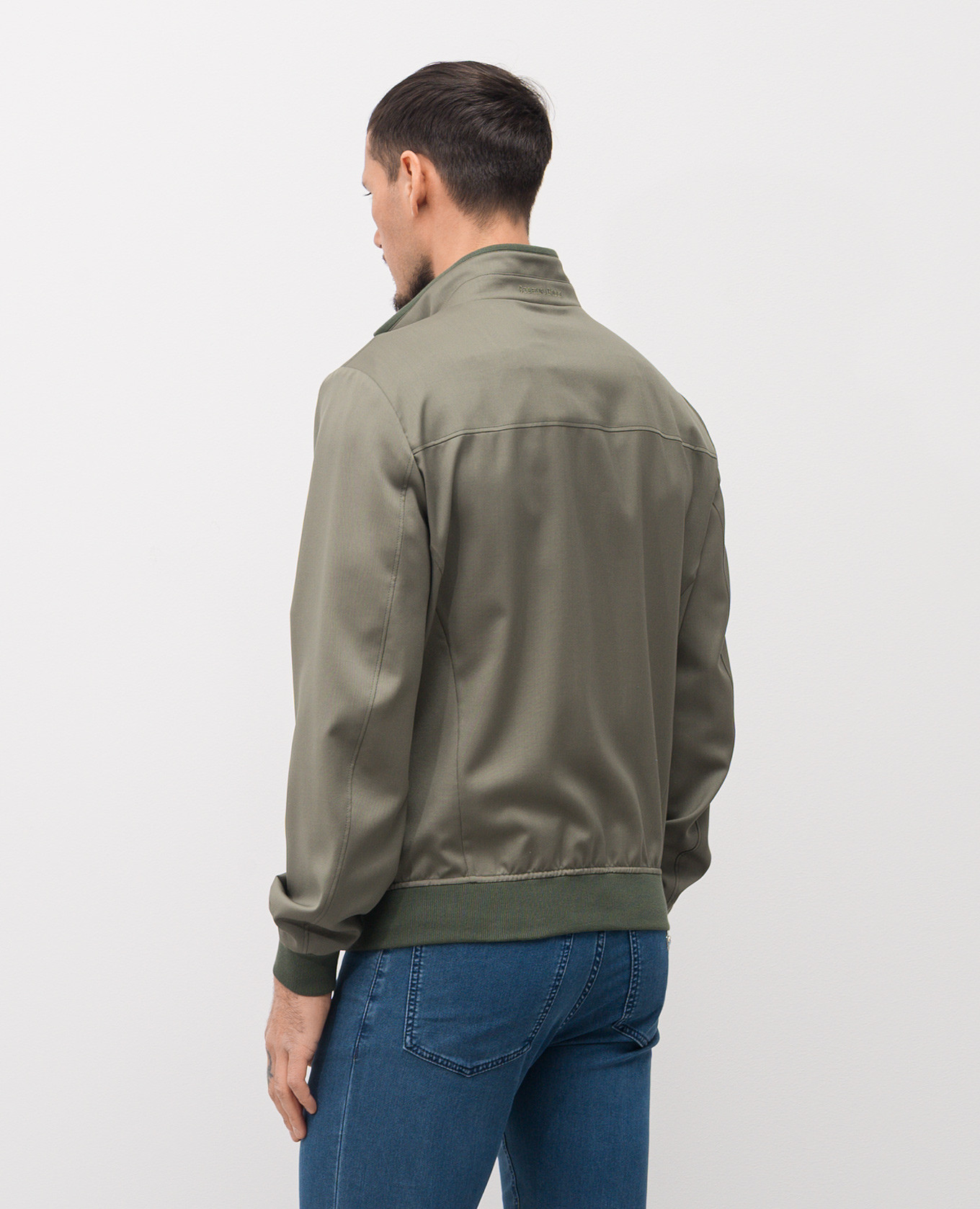 Khaki wool jacket with logo Stefano Ricci 4