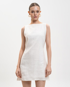 Faithfull White Kelly linen mini dress FFC01WHT