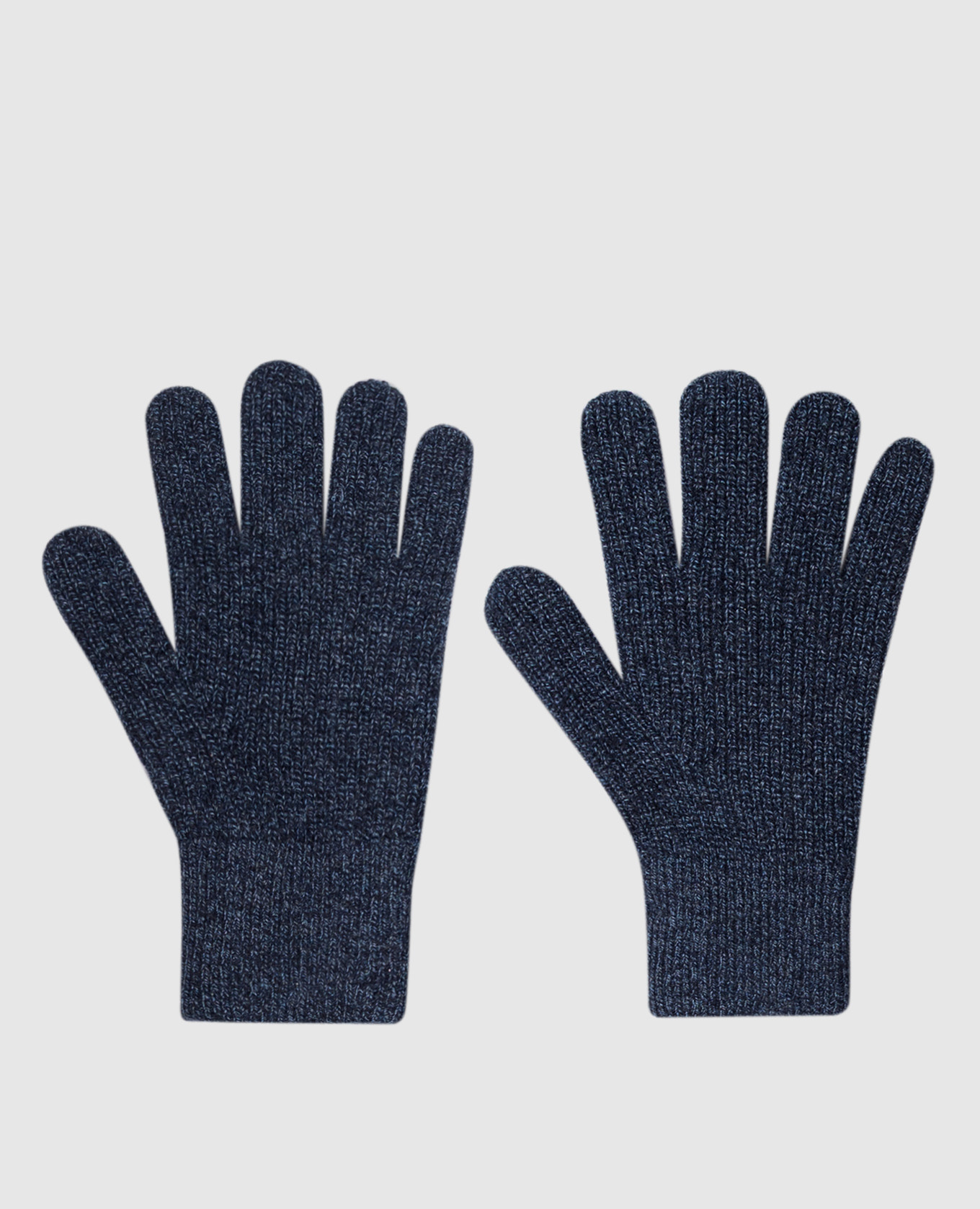 Blue cashmere gloves