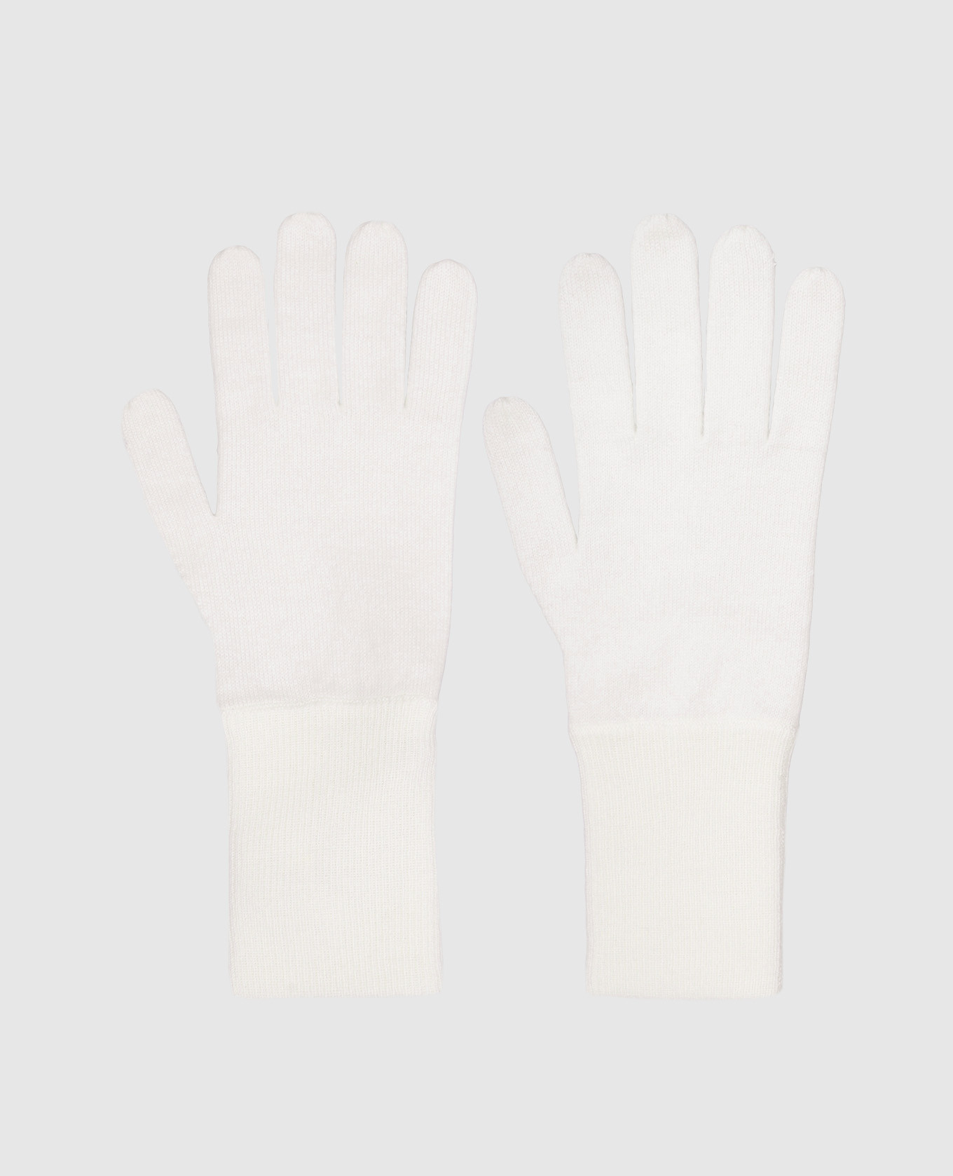 Ivory cashmere gloves