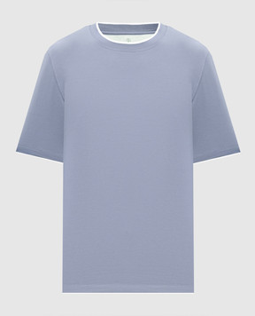 Brunello Cucinelli Blue layered T-shirt M0B137427