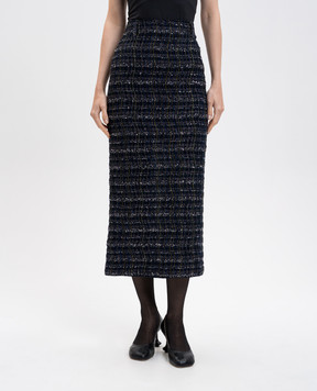 Missoni Blue midi skirt with sequins DS25WH12BC005W