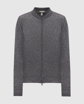 Cashmere&Whiskey Gray merino wool cardigan 50706