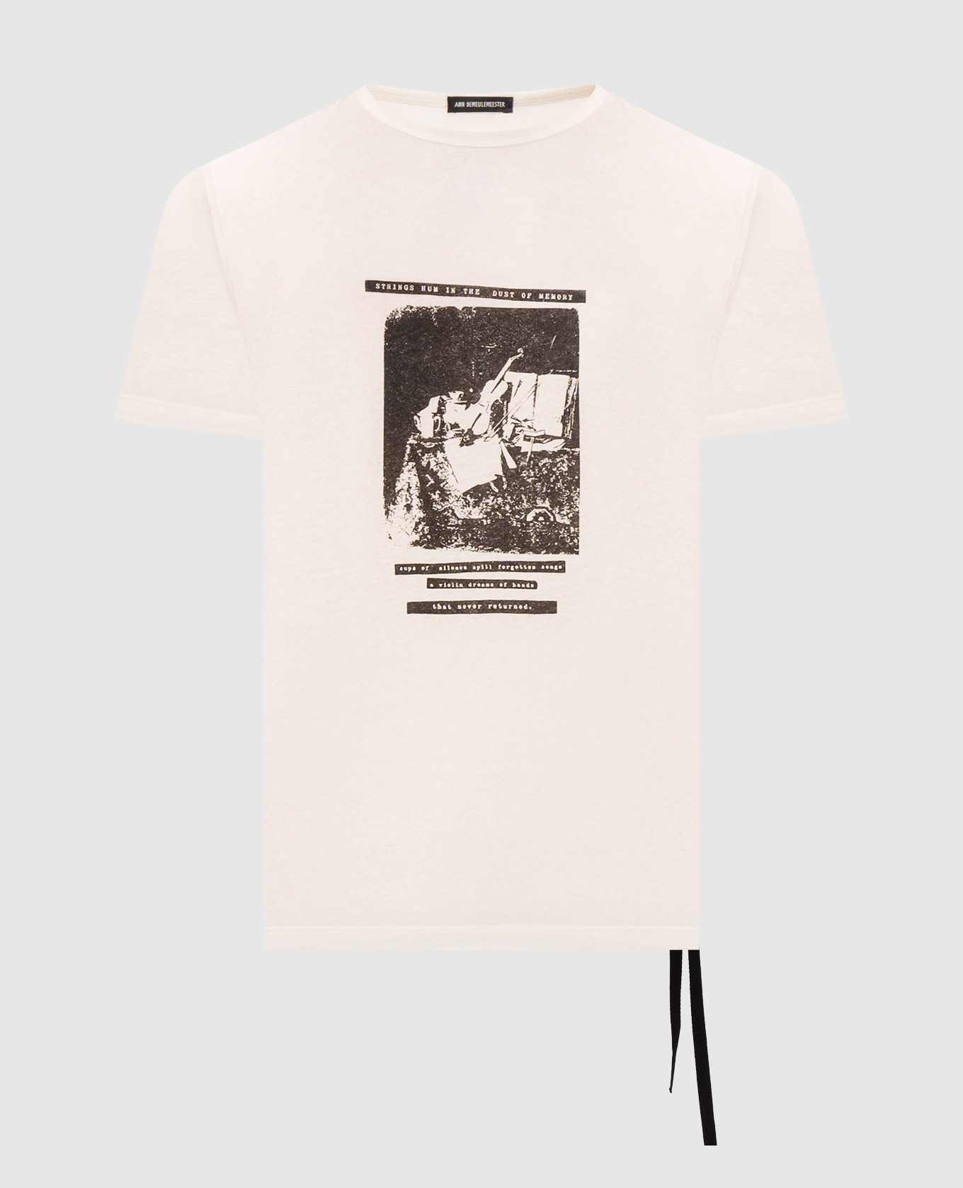 White T-shirt with print Ann Demeulemeester
