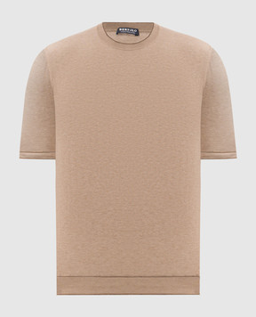 Bertolo Cashmere Beige t-shirt with edging 902204002056