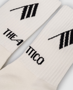 The Attico White socks with logo 260WAK00021CCC101AA