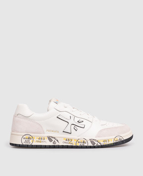 Premiata MARC children's white leather sneakers 352895232835