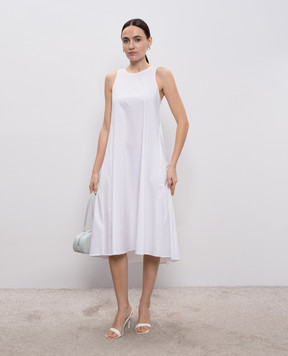 Peserico White dress with a monil chain A0272601979