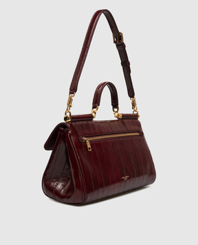 Dolce&Gabbana Burgundy leather bag My Sicily BB7782B8291