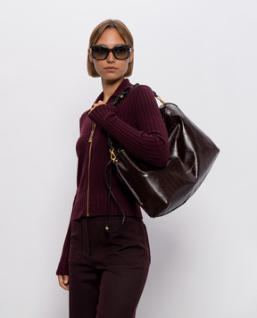 Gianni Chiarini Morgana burgundy glossy leather bag BS12260EEL