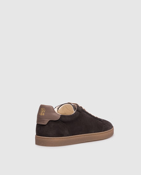 Brunello Cucinelli Dark gray suede sneakers MZUMGLJ336