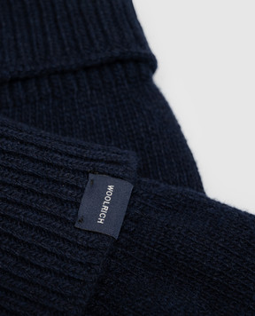 Woolrich Blue gloves with wool CFWOAC0347MBUF0659