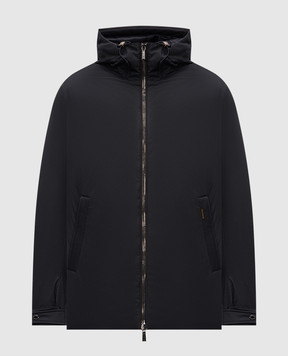 MooRER Dark blue down jacket PERICLE PERICLEADS