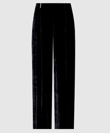 Blue velvet pants