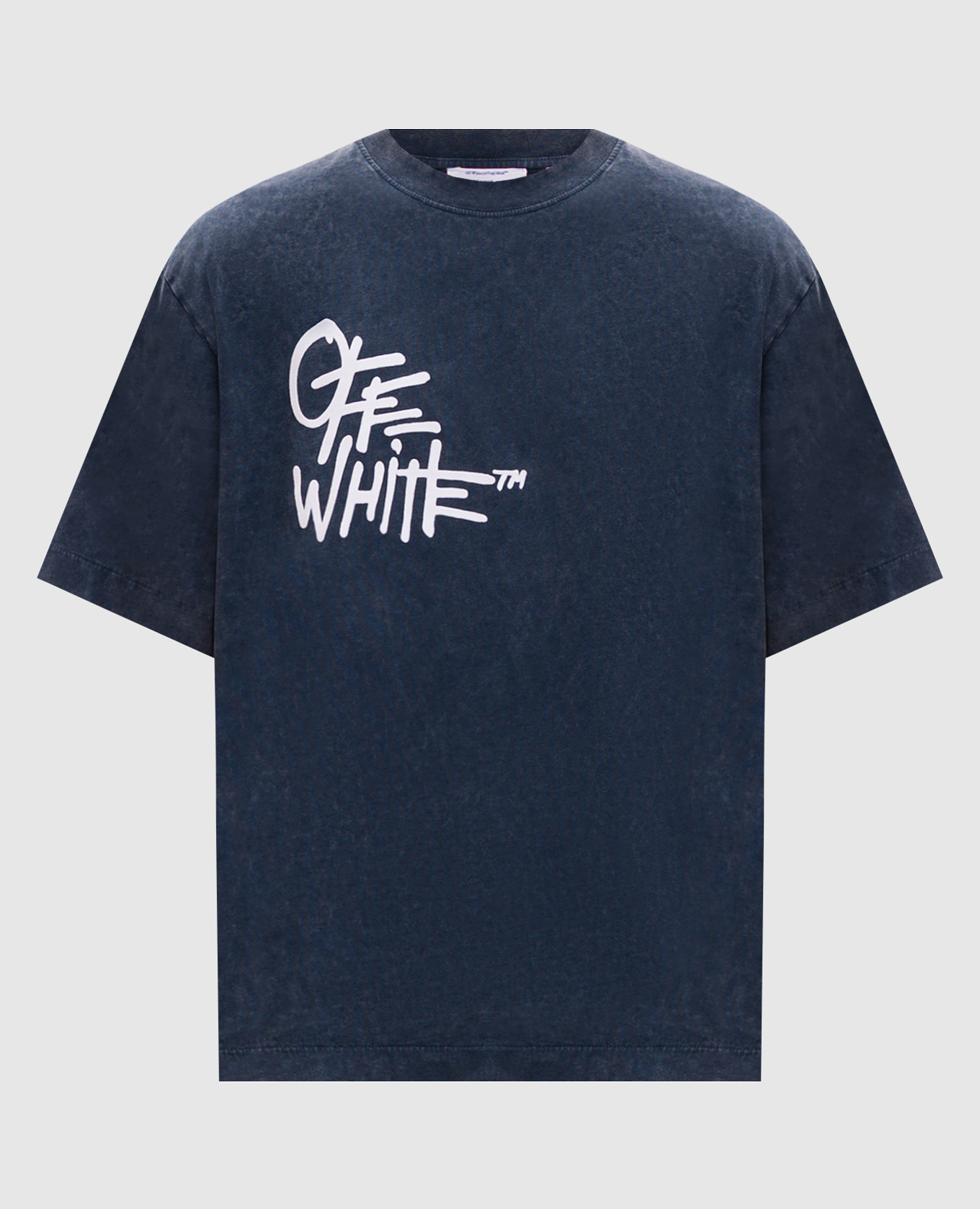 

Blue T-shirt with branded print Off-White