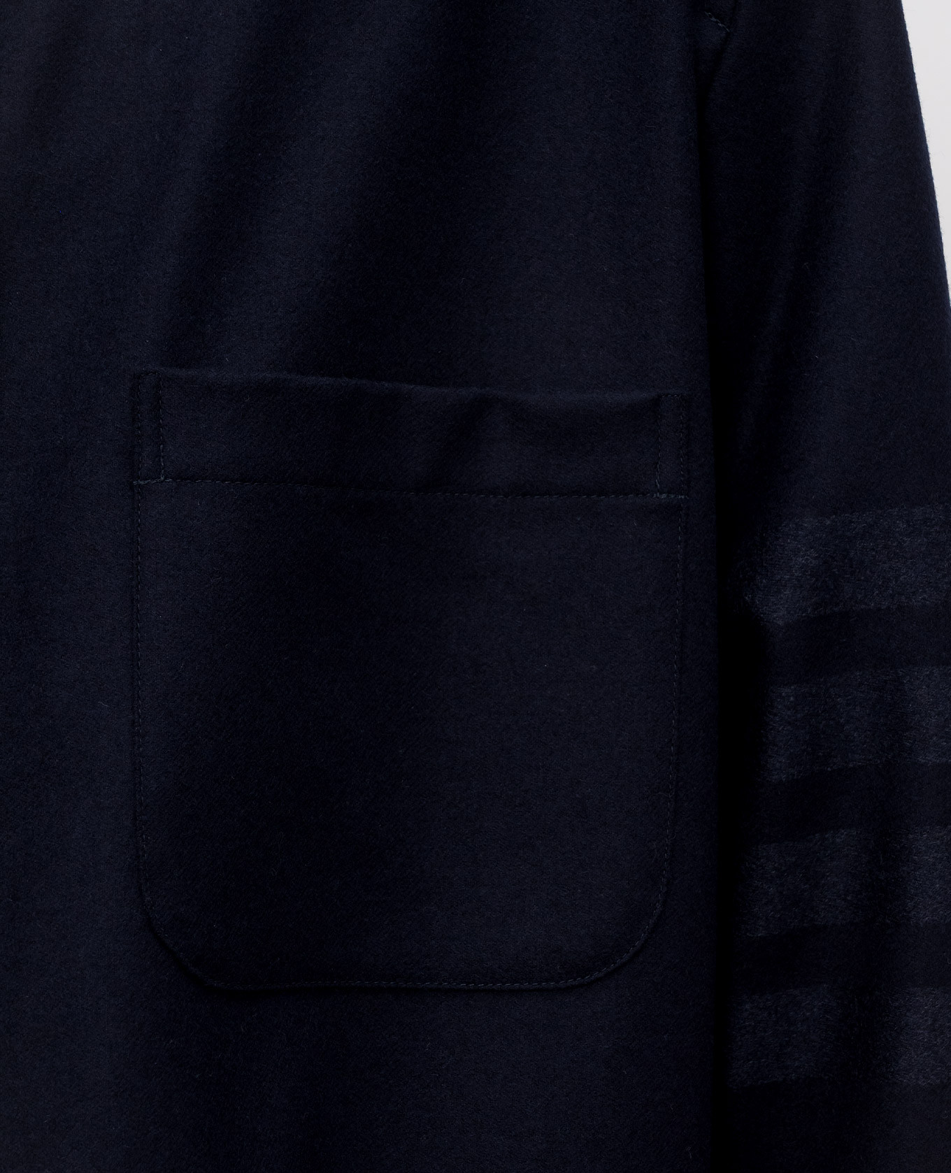 

Blue wool and cashmere shirt jacket Thom Browne