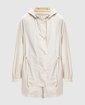 Yves Salomon Army Beige windbreaker with hood 26EFV03373L04W