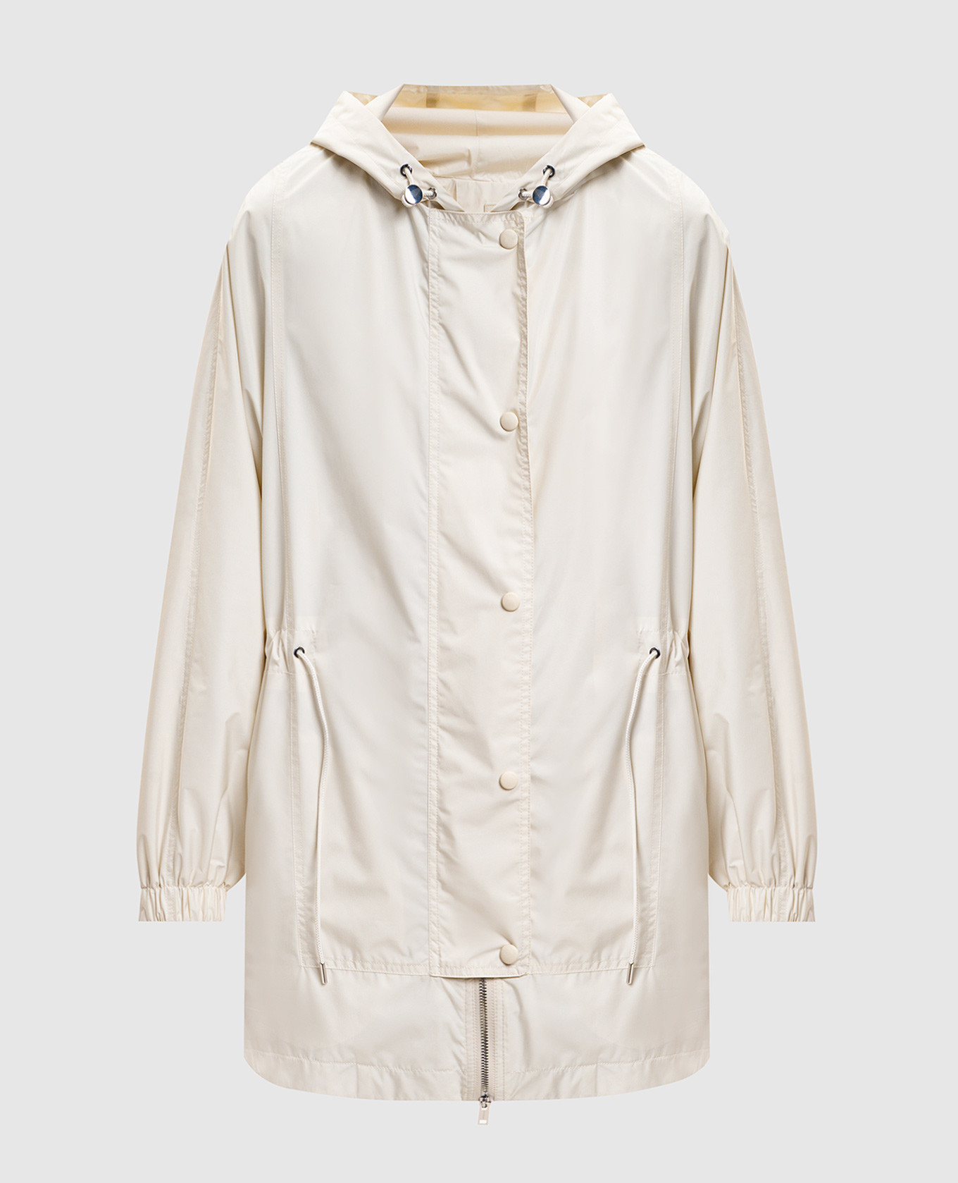 

Beige windbreaker with hood Yves Salomon Army