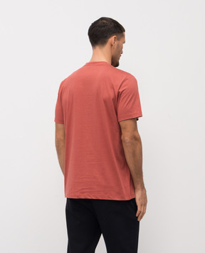 Peserico Red T-shirt with logo print R55000J0Q302358