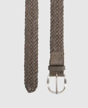 Orciani Grey suede braided belt U08318SUP