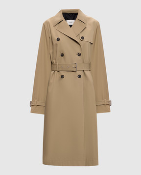 Fendi Double-breasted khaki trench coat FF6244AMVN