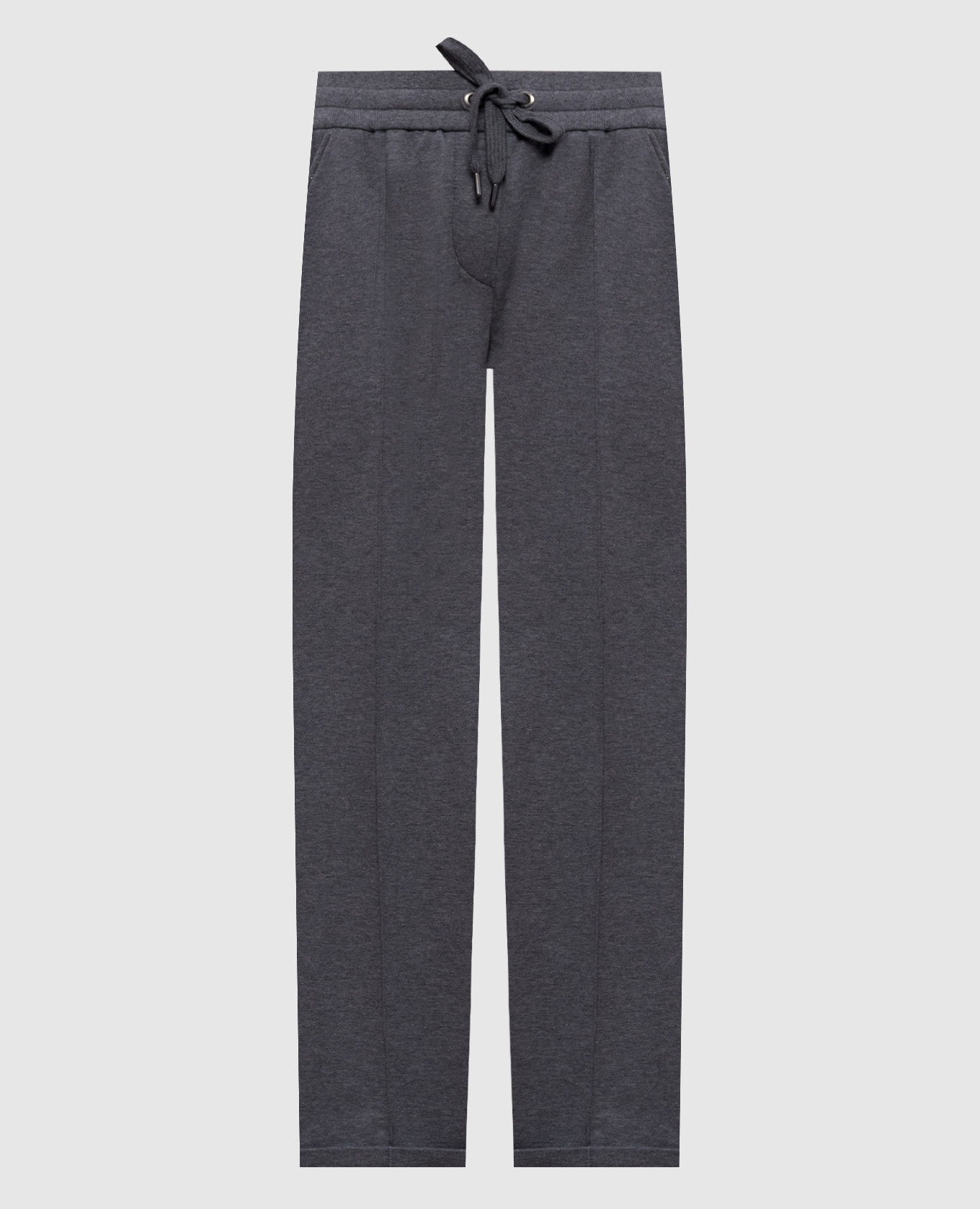 Grey track pants with lapels