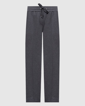Brunello Cucinelli Grey track pants with lapels MP827FB799