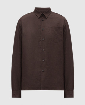Cashmere&Whiskey Brown linen shirt 0331900638