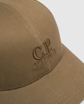 C.P. Company Khaki children's cap with logo embroidery CPX005LOA04