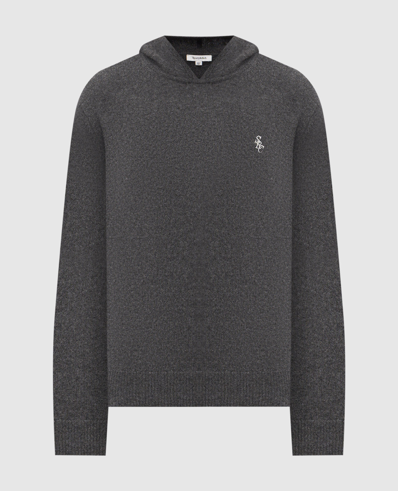 

Grey cashmere and wool SRC hoodie Sporty & Rich