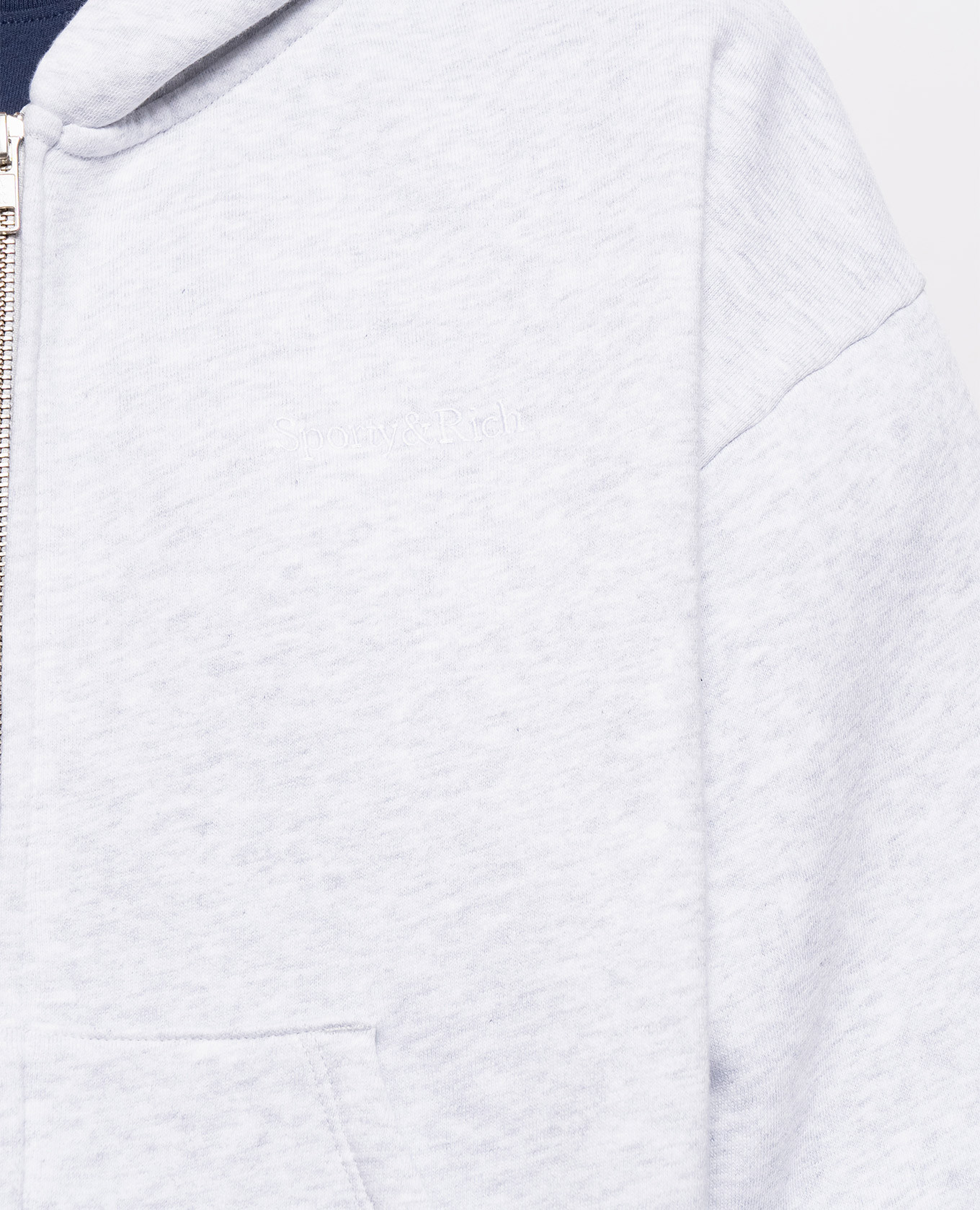 Grey insulated melange sports jacket with logo embroidery Sporty & Rich 5