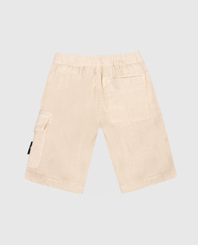 Stone Island Children's beige linen shorts L1S16L100001S014514