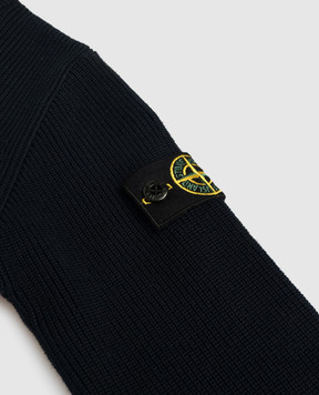 Stone Island Blue cardigan with logo patch L1S165100006S00D868
