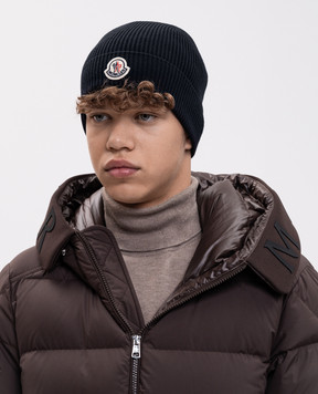 Moncler Blue wool hat L20913B70500A9342
