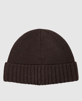 Enrico Mandelli Dark brown cashmere hat CAP7735718