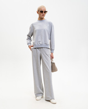 Peserico Grey melange sweatshirt with logo A12575J0Q12379E