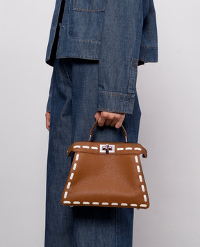 Fendi Peekaboo ISee brown leather bag 8BN327AY6X