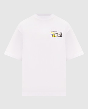 Off-White White T-shirt with Industrial Arrow print 44MAA120F26J00Z