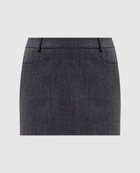 Ermanno Scervino Gray mini skirt with wool D492O354YAX