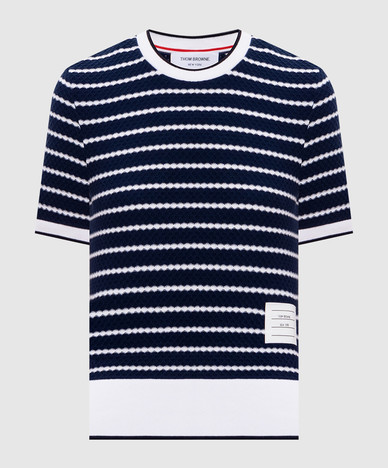 Blue striped top