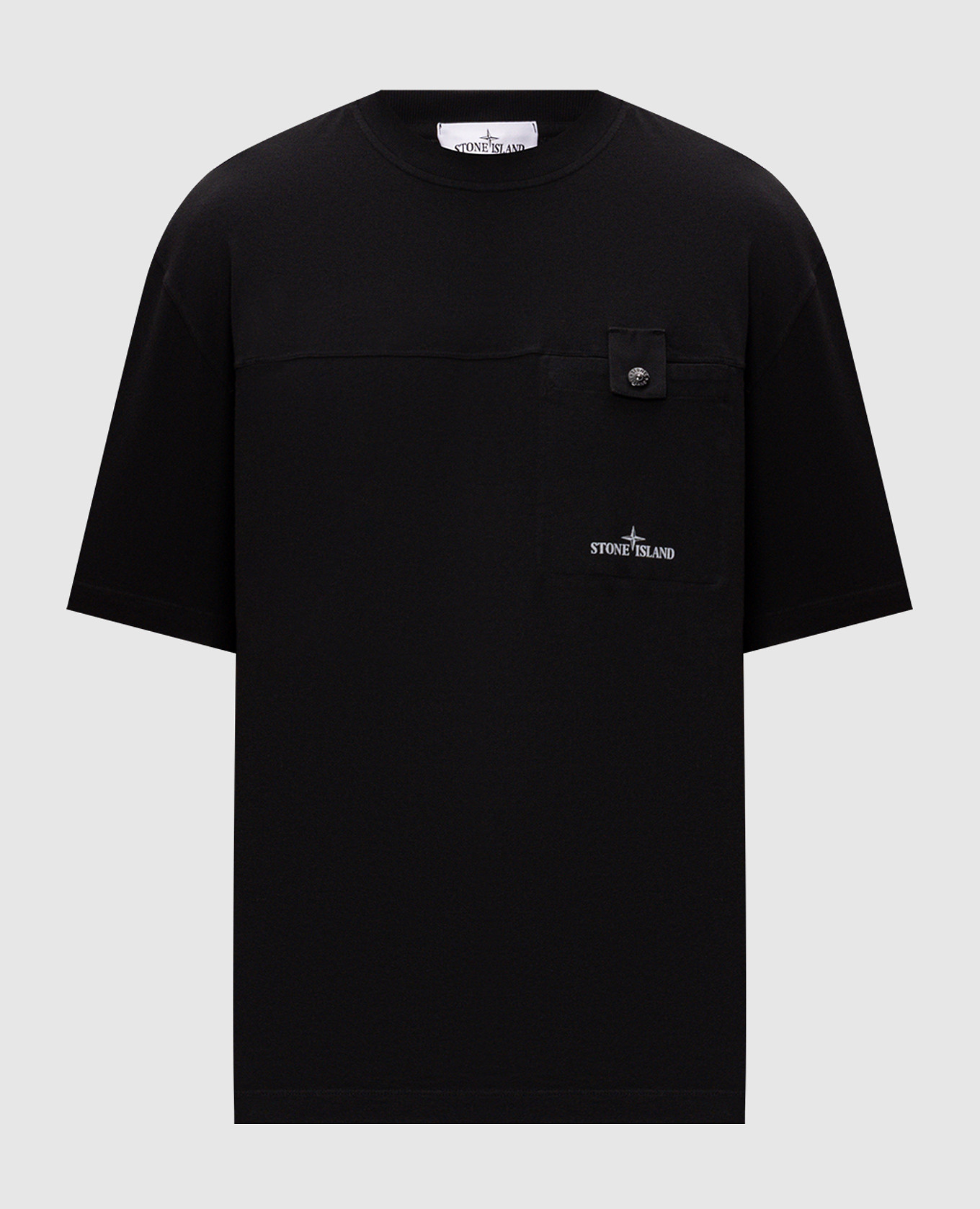 Black t-shirt with logo print