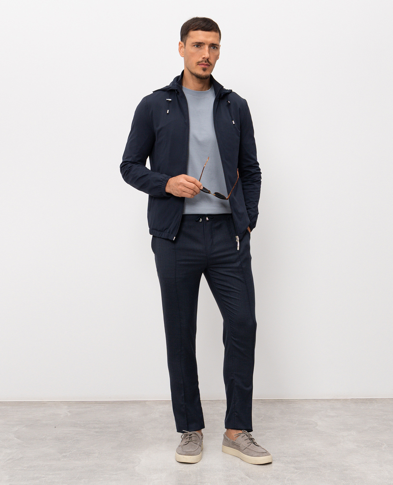 

Blue wool and silk pants Doriani Cashmere