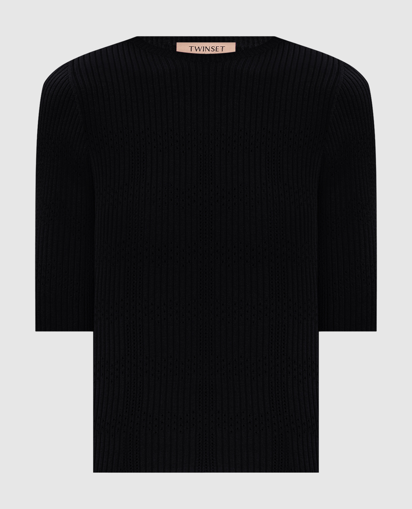 

Black ribbed top Twinset