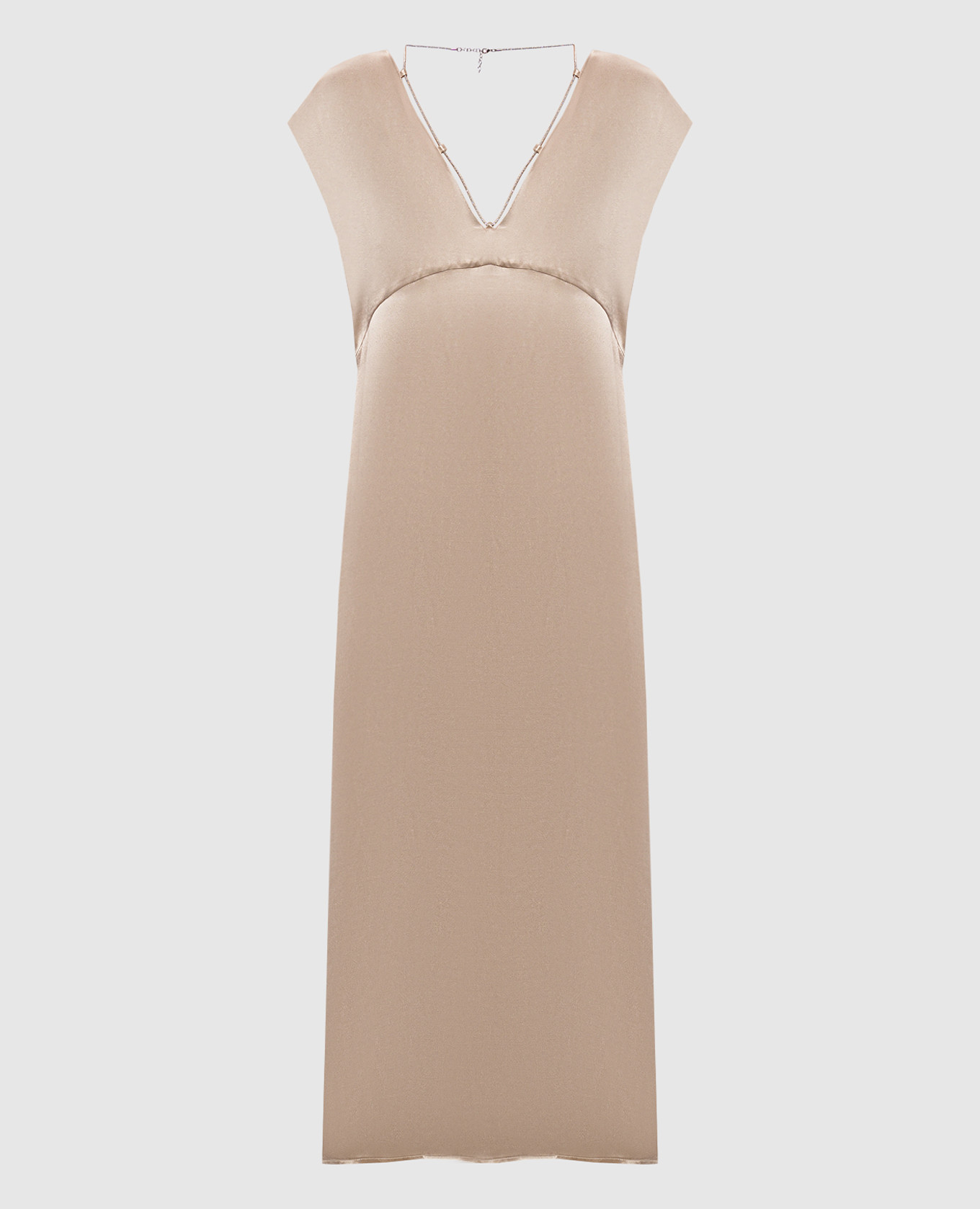 

Beige midi dress with chain Peserico