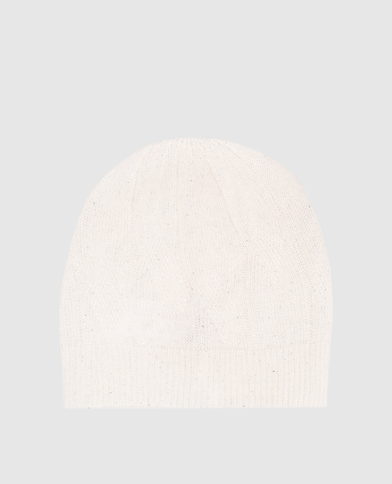 

White alpaca wool hat with sequins Peserico