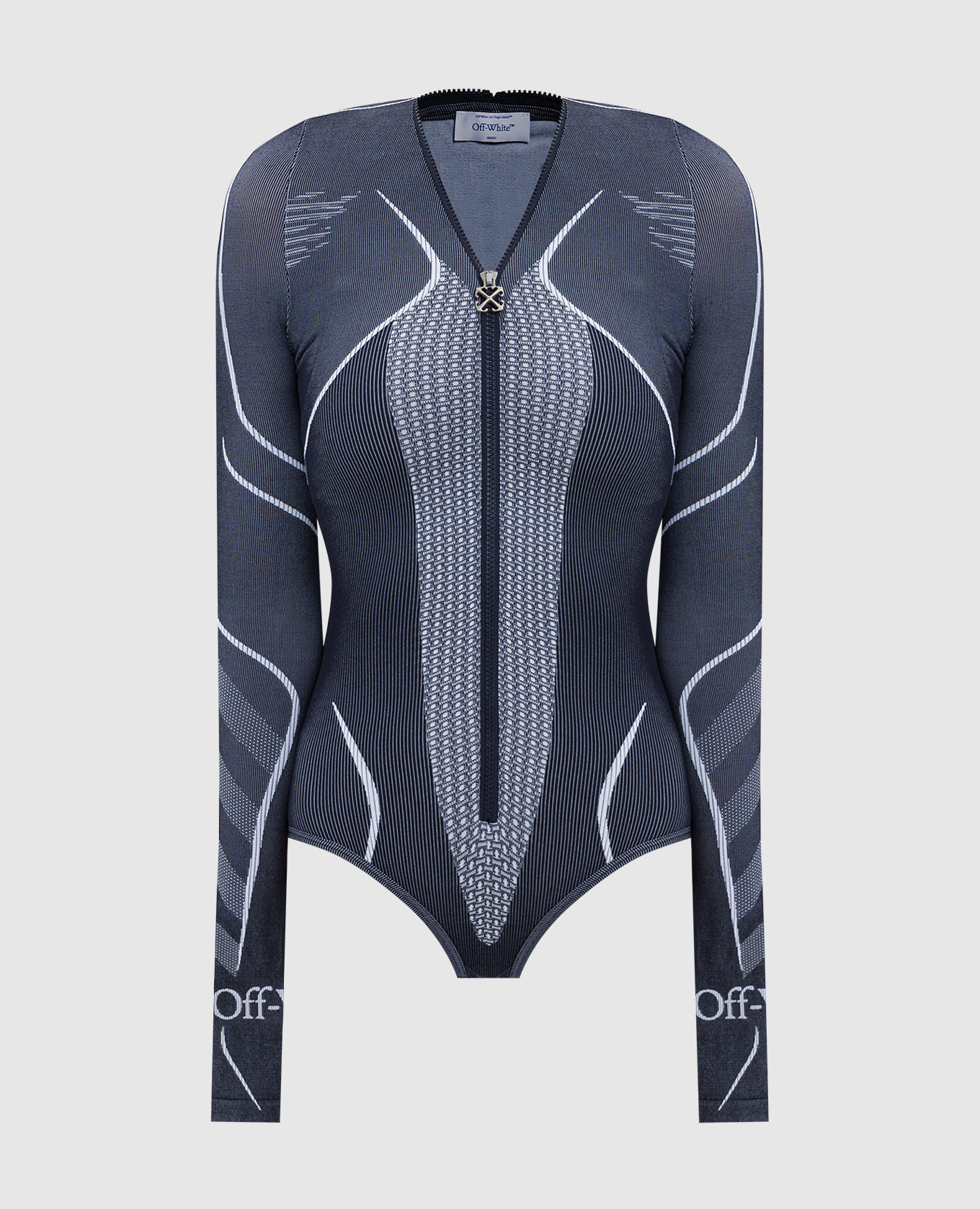 

Blue bodysuit with logo Off-White