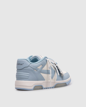 Off-White Out Of Office blue leather sneakers OWIA259C99LEA006