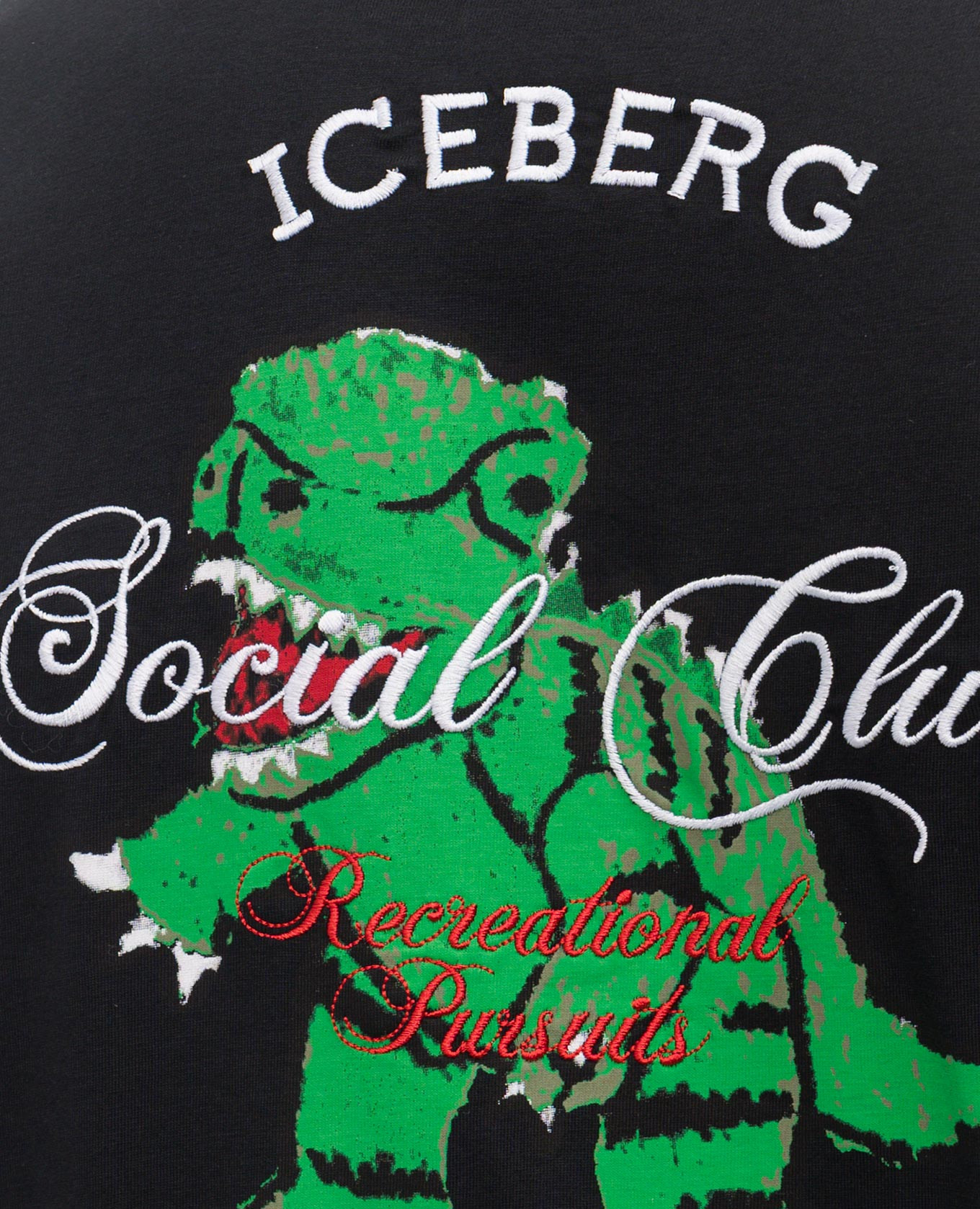 

Black T-shirt with contrast logo embroidery Iceberg