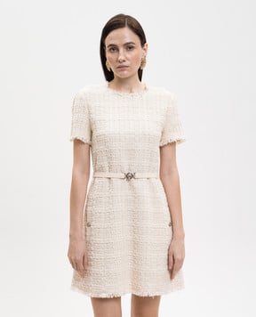 Versace Beige tweed check dress 10226181A16514